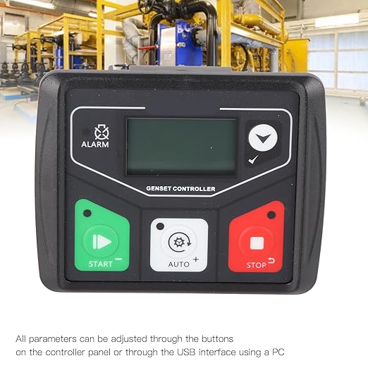 DC30D Generator Controller Automatic Start Stop Genset Control Panel LCD Display for Home Standby Generators Weatherproof