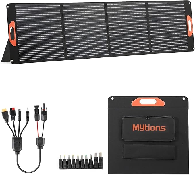 200W Portable Solar Panel for Power Station Compatible with Jackery Ecoflow Bluetti Anker and More Portable Power Stations 23.5% High Efficiency Weatherproof for Camping RV Emergency Power