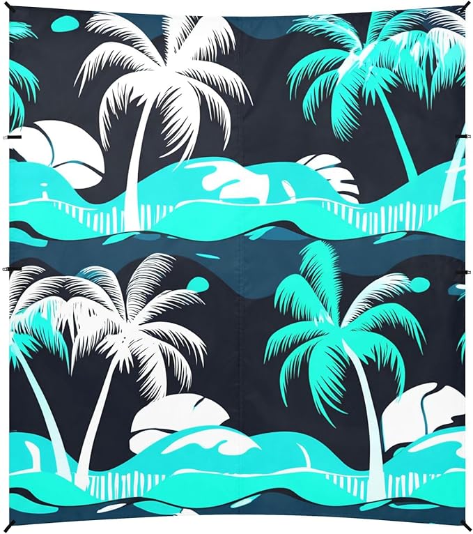 Beach Canopy with Windproof Ropes &amp Sandbags Beach Tent Sun Shade Sun Shelter for Camping Trips Fishing Backyard Fun or Picnics Palm Tree