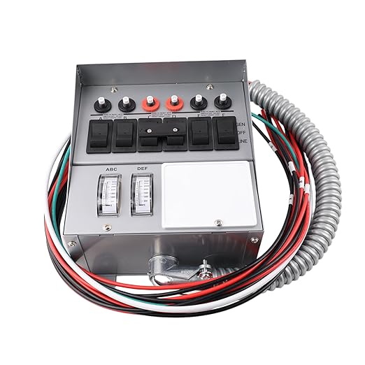 31406CWK 30 Amp 6-Circuit Pro/Tran Transfer Switch Kit Fit for for Generators (7500 Watts) Steel Plug-in Blade Terminal Gray