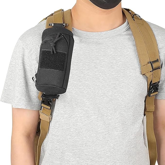 Backpack Shoulder Strap Accessory Pouch Tactical Molle Bag Multifunctional Military EDC Tool Pockets Small Compact Pouch