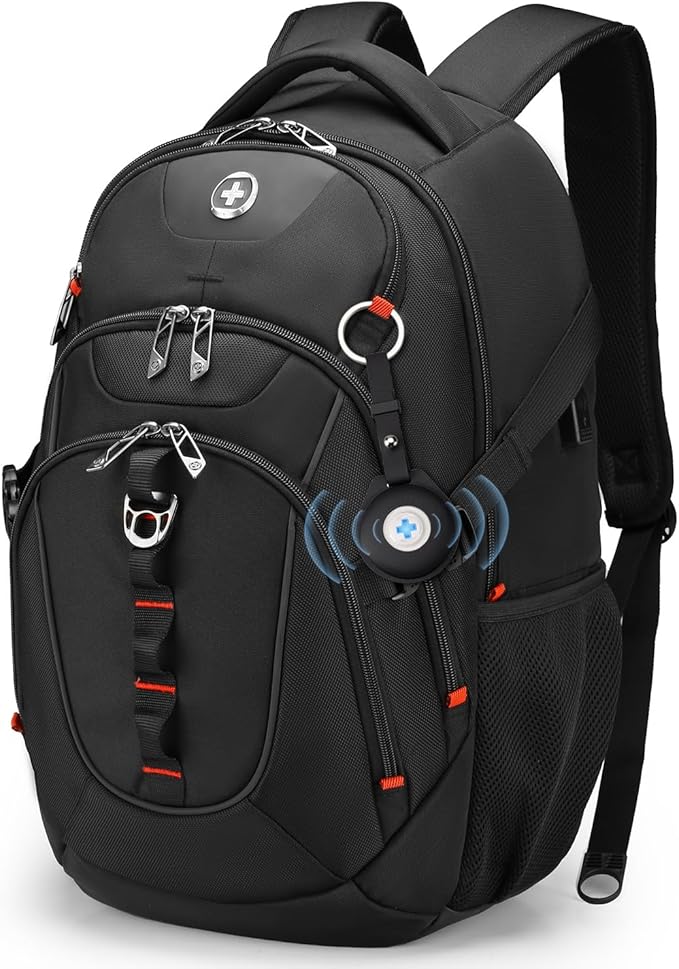 Swissdigital Laptop Backpack with USB Charging Port Travel Backpack Fits 15.6 inches Computer 31L Backpack for Men | SD8039508F-01