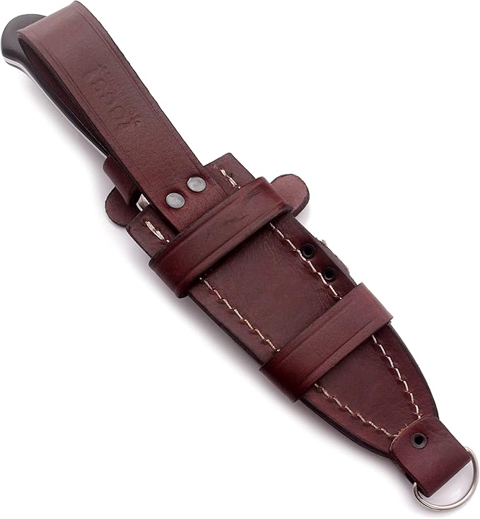 GCS Handmade Handle D2 Tool Steel Tactical knife Hunting Knife Camp Knife with leather sheath Full tang blade designed for Hunting &amp EDC GCS 314