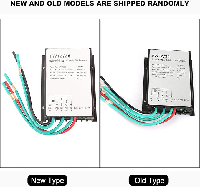 Wind Turbine Generator Charge Controller Regulator Model FW12 24 - Integrated Rectifier and Brake Circuit IP67 Automatic Battery Charging Management for Wind Turbines