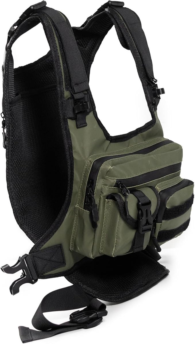 Heavy Duty Adventure Chest Pack Vest for Outdoor Travel Backpacking Training Essential Multi Compartment Running Pack
