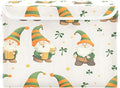 Christmas Storage Baskets with Lids St. Patrick's Day Cute Gnomes Collapsible Bins Stackable Fabric Linen Baskets Closet Organizer Container 16.5x12.6x11.8