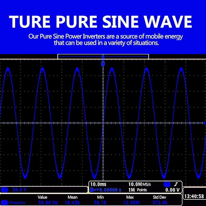 VOLTWORKS 3000W Pure Sine Wave Power Inverter 3000 Watt 12V DC to 110V 120V AC ETL Listed UL458 Compatible with Starlink &amp Lithium Battery for Off-Grid Solar Car RV Truck Boat with 30FT Wired Remo
