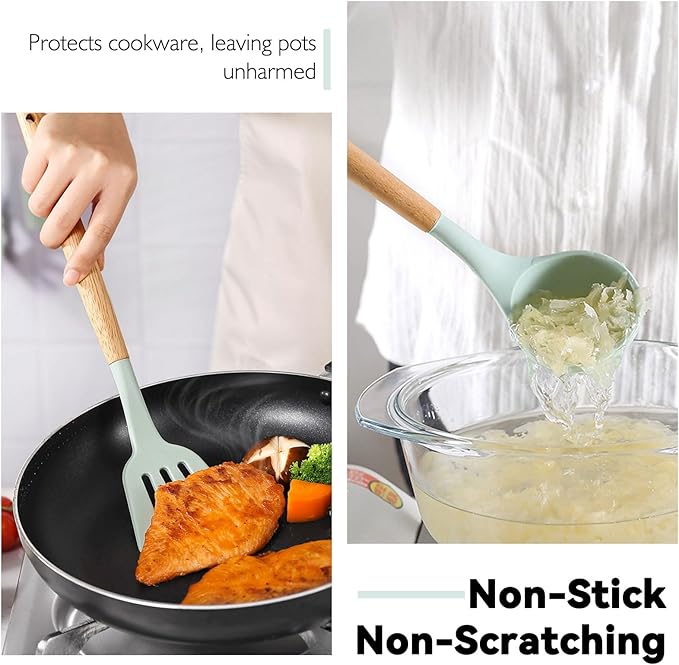 Camping Accessories Kitchen Cooking Utensils Set - Portable Outdoor Camp Cookware Set Silicone Camper Essentials Gear Must Have Supplies for Travel RV BBQ Grill Picnic Hiking