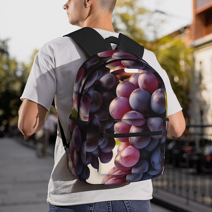 Travel Backpack For Men Women Desert Grapes Printing Waterproof Lightweight Casual Backpack Bag 20l Large Computer Daypack
