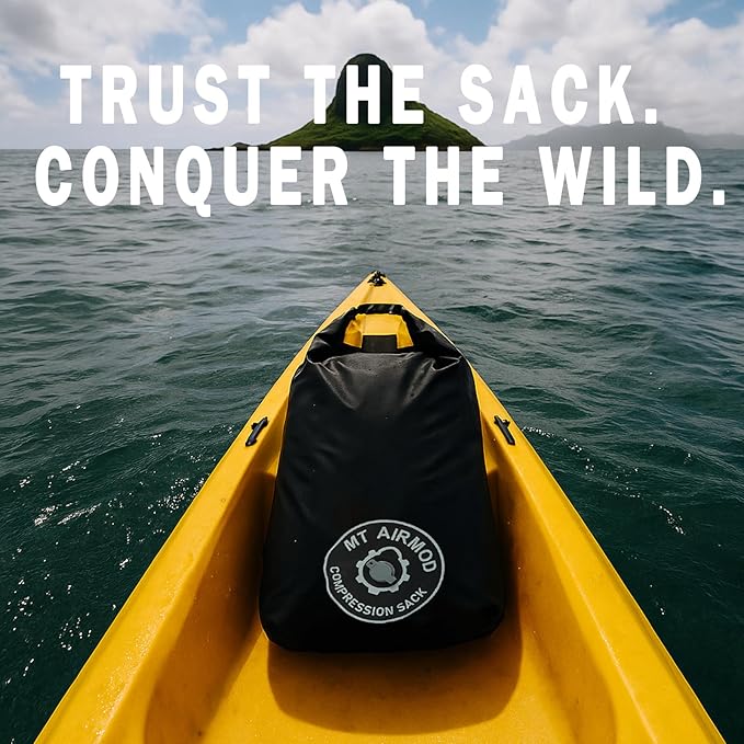 MT 70D eVac Compression Sack 38L – Ultralight Waterproof Dry Bag with Air Valve | Roll Top Floating Stuff Sack for Camping Hiking Boating &amp Travel