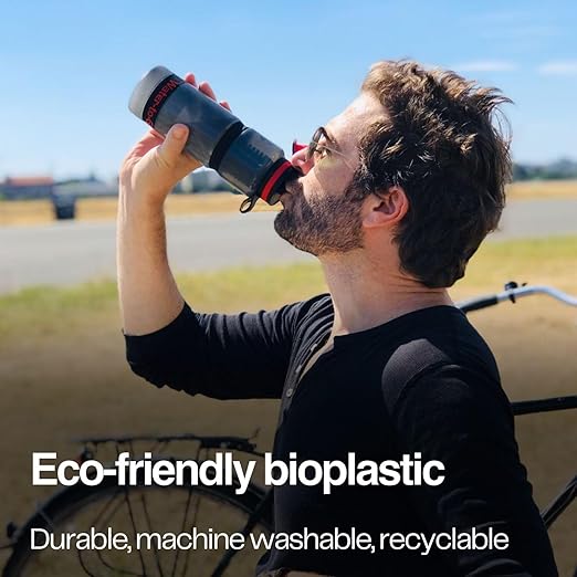 Water-to-Go Water Filter Bottle for International Travel - 24oz/75cl Filtered Water Bottle for Portable Purification - Eco-Friendly Bioplastic New Leak-Proof Lid Filters Viruses Most Bottles Miss