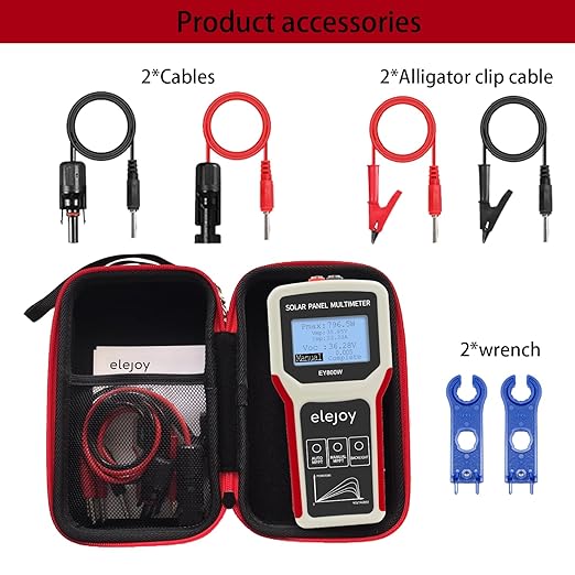 Upgrade 800W Solar Panel Portatil Smart Tester Auto/Manual MPPT Photovoltaic Panel Multimeter Testing Power Meter Tool with LCD Display Backlight for PV