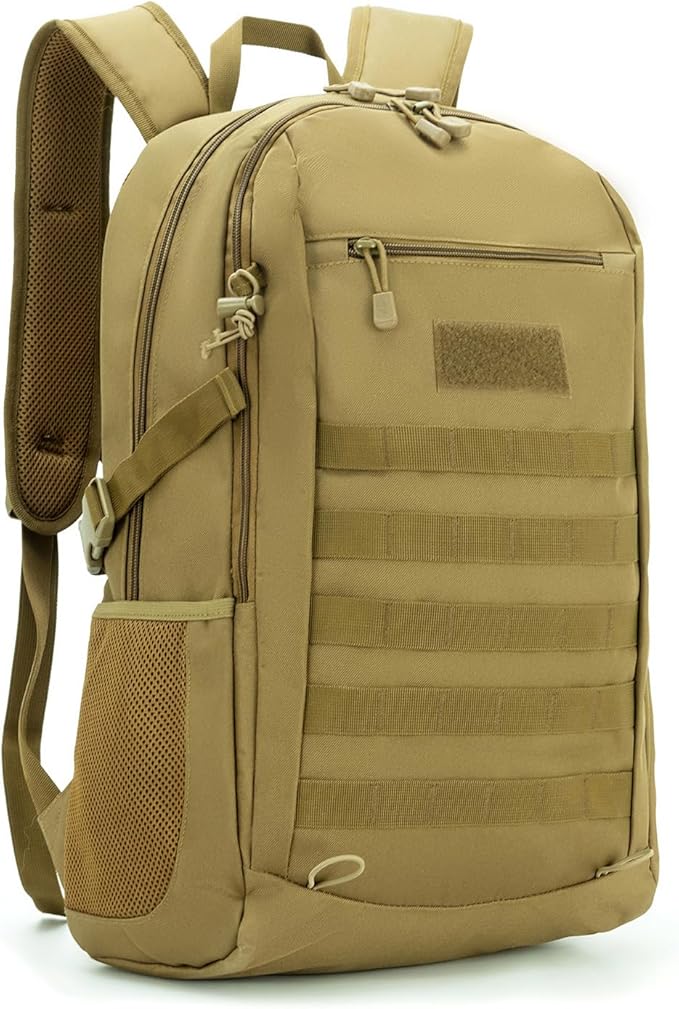 HUNTVP 10L/20L/30L Tactical Backpack Military MOLLE Backpack Rucksack Gear Tactical Assault Pack for Hunting Camping Trekking (30L-Dark Brown)