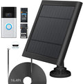 Solar Panel for Ring Doorbell 5W 5V Solar Charger Pefect for Ring Video Doorbell (2nd Gen - 2020 Release) Micro USB Port IP65 16.4ft Waterproof Charging Cable 360°Adjustable Mount