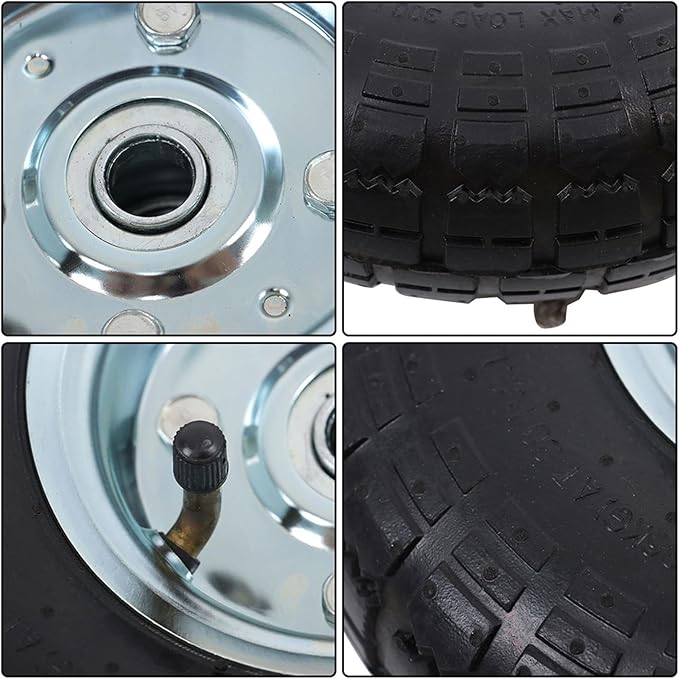 Wheel Kit Replacement for 9000 8750 6500 Watt Black Generator 10 inches Pneumatic