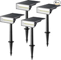 Consciot Solar Lights Outdoor 6500K Daylight Solar Spotlights Waterproof Landscape Lighting for Yard Garden Tree Pathway House Patio Outdoor Decor 4 Pack