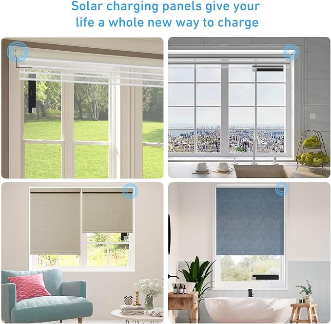 Solar Panels 5W 5V Charge for Motorized Blinds with USB-C Connector | Powers Smart Blinds RV Shades &amp DIY Automation Lithium Battery Operated Shades