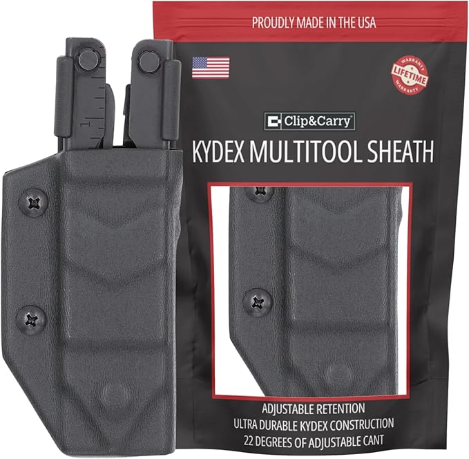 Clip &amp Carry Kydex Multitool Sheath for Gerber MP600 ~Fits bluntnose &amp needlenose Models~ Made in USA (Multi-Tool not Included) Multi Tool Holder Holster