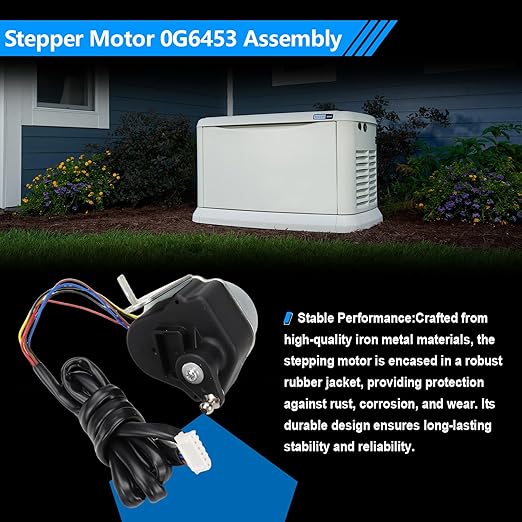 0G6453 Stepper Motor Assembly Compatible with Generac Guardian GTH990 HSB Air Cooled Generator 990 992 999 Series