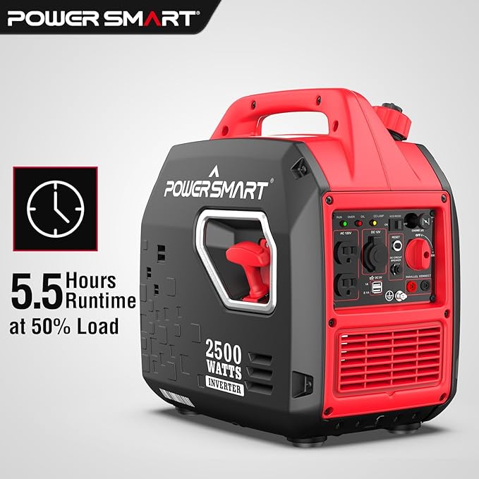 2500-Watt Portable Gas Inverter Generator Super Quiet High Fuel-Efficient Generator Lightweight EPA Compliant