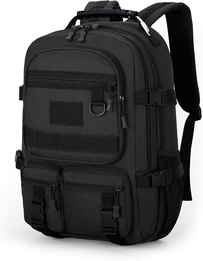 Tactical Backpack Military Outdoors Large Capacity Multi-layer Assault Bug Heavy Duty Molle Bag for Travel Outdoors(Black)