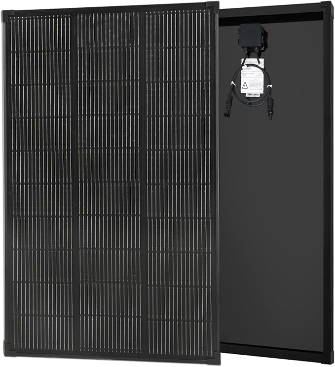 Solar Panels 100W 18V Solar Panel for RV N-Type 25% High Efficiency PV Module Solar Charger 16BB Waterproof IP68 for 12V Battery Shed Cabin Van Camp Boat Home Farm Off-Grid (38.6x22.8 Single)