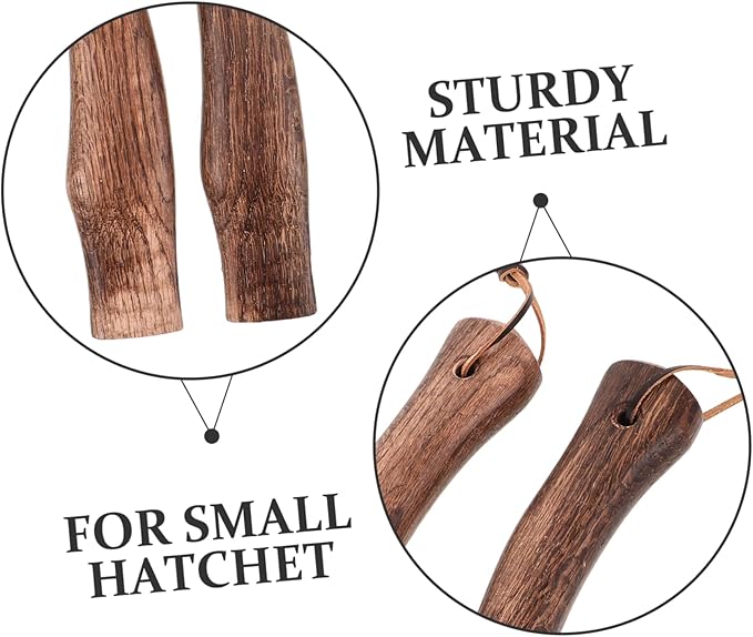 UPKOCH 2pcs Wooden Axe Handle Replacement Ergonomic - Grip for Camp Hatchet and Fire Axe Easy Replacement Handle for Tool Restoration and Gardening Use
