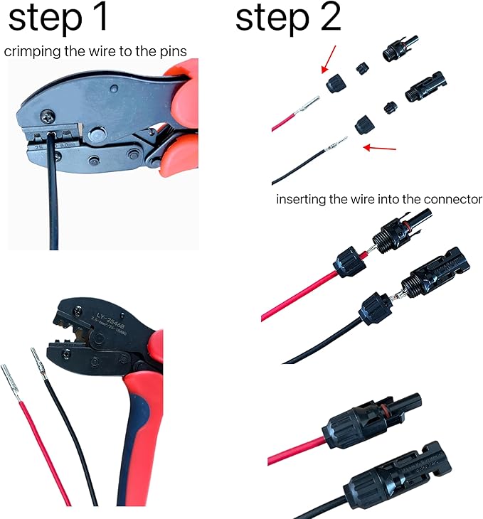 200PCS Solar connectors with Four spanners Solar Panels Connector IP67 Waterproof Connector Male/Female 100Pairs with 4 Spanners