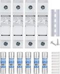 DIHOOL 30 Amp Inline Fuse for Solar Connector 4pcs Solar fuses Holder DIN Rail Solar Panel Fuse
