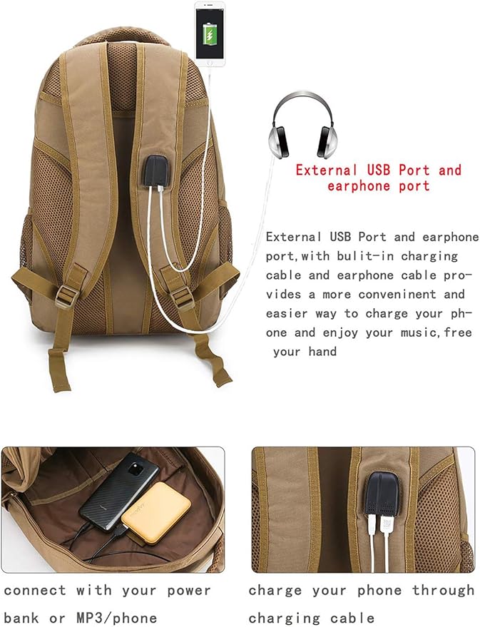 4land Camo Backpack for BoysArmy Boys Backpacks for Elementary Middle School MilitaryCamouflage Bookbag 40L