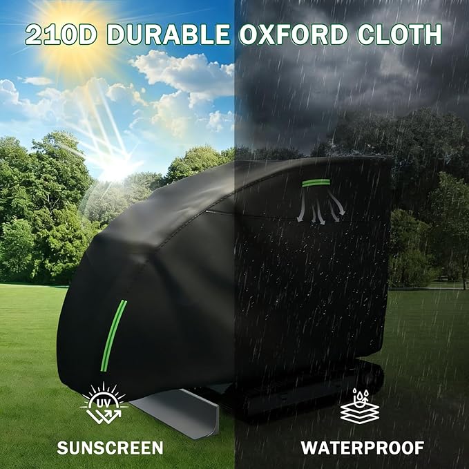 Mini Excavator Cover for Kubota U35-3/4 2002-present Heavy Duty Waterproof Compact Excavator Tarp with Zipper Door &amp Reflective Strips for Outdoor Storage