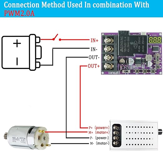 2PCS Low Voltage Disconnect and Charging Discharging Protection 2 in 1 40A DC 5V-60V Low Voltage Cutoff with LCD Display Low Voltage Protector Disconnect Switch Module Charging Discharging