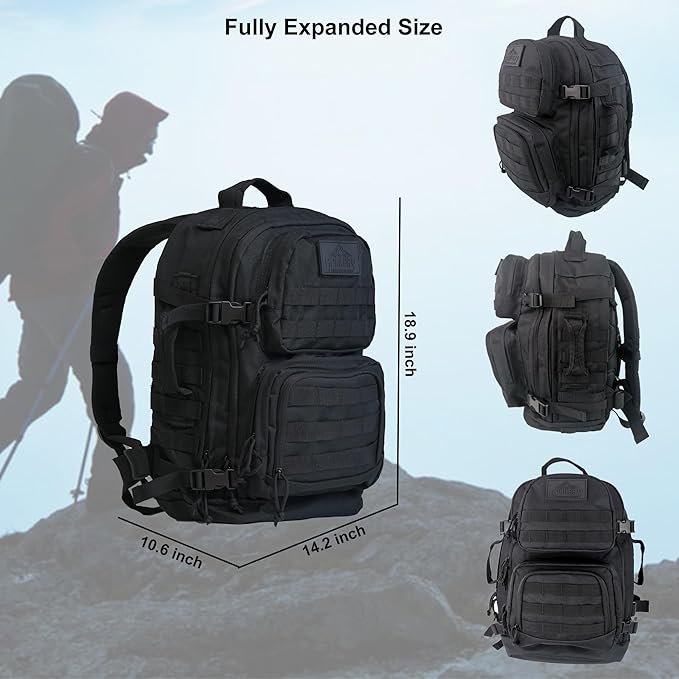 APRILBAY 3-Day Tactical Backpack - Classic Style Durable 600D Oxford Fabric Fully Functional Military Backpack