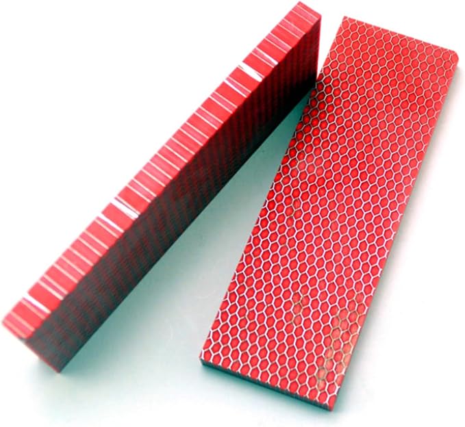 Red Honeycomb Resin Knife Handle Scales 2pcs DIY Knife Making Material