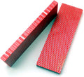 2 Pieces Of Red Resin Knife Handle Material Customized DIY Blank Blade Honeycomb Texture Patch(4pcs)