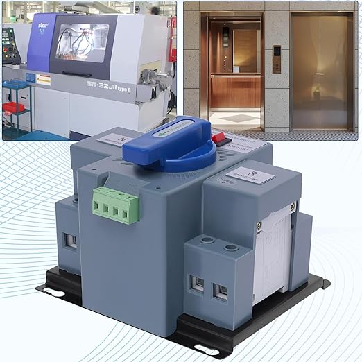 110V Generator Transfer Switch Dual Power Automatic Generlink Transfer Switch ATS Changeover Switch 50HZ/60HZ(2P 63A)