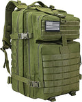 WOLT Military Tactical Backpack for Men 45L Molle Backpack 3 Day Assault Pack Bug Out Bag Heavy Duty Rucksack for Hiking Gym(Army Green)