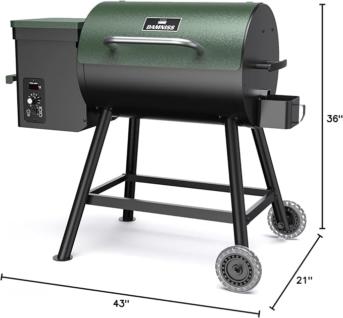 DAMNISS Electric Wood Pellet Grill 8 In 1 BBQ Grills for Outdoor Grill with Auto Feed &amp PID Temperature Control (180-450°F)456 Sq.In Cook Area Smoker Gills for Backyard New House Gifts