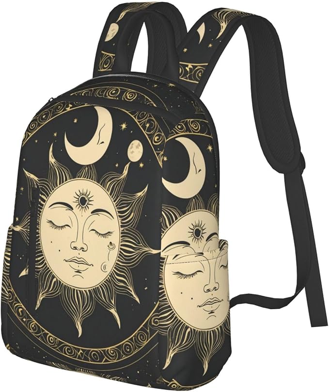Anti Theft Laptop Backpack Travel Backpacks Bookbag for Women &amp Men College Backpack (tarot card magic boho Vintage Sun Moon Stars)