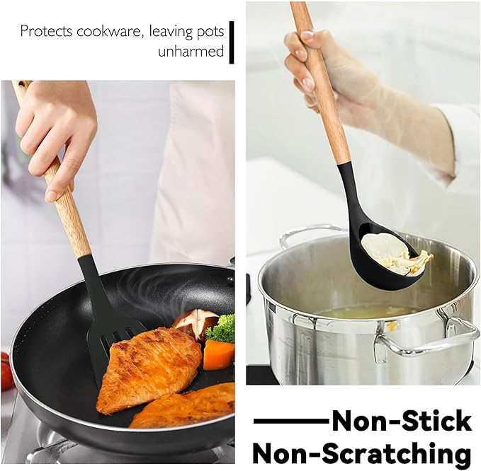 Camping Accessories Kitchen Cooking Utensils Set - Portable Outdoor Camp Cookware Set Silicone Camper Essentials Gear Must Have Supplies for Travel RV BBQ Grill Picnic Hiking