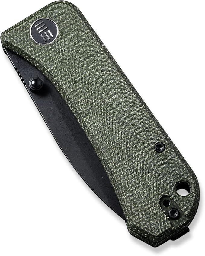 WeKnife Banter Pocket Knife for EDC Ben Petersen Folding Knife with 2.9”S35VN Blade Green Micarta Handle Titanium Thumb Stud Opener 2004J (Green)