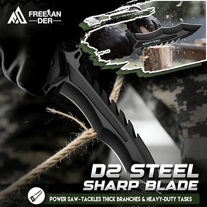 Freelander Survival Knife Bundle with Sharp Outdoor Axe