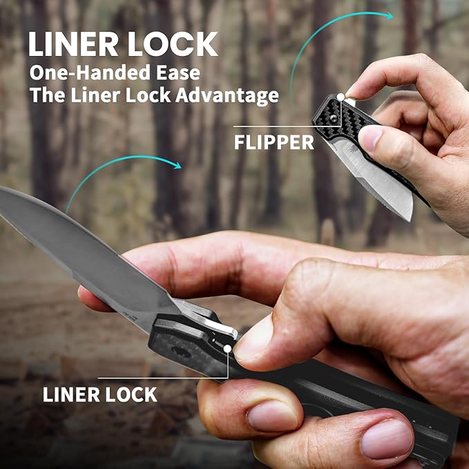 Kizer Nice Guy Pocket Folding Knife 2.84 154CM Blade Lightweight Sharp Camping and Hiking Knife G10 Carbon Fiber Handle Liner Lock Flipper Knives V3011C1