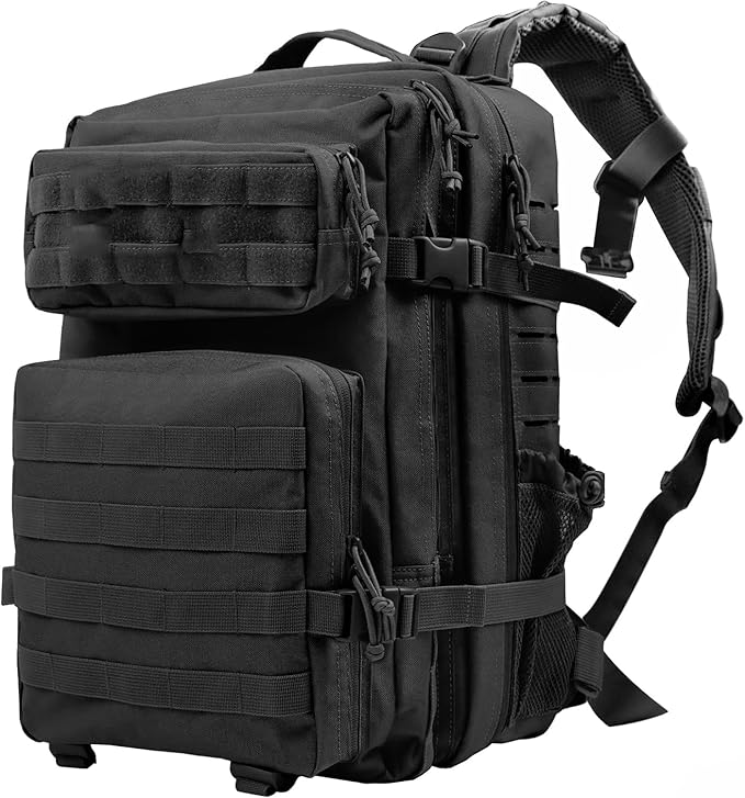 Zavothy 45L Military Tactical Backpack Army 3-Day Assault Pack Bug Out Bag for Hiking Camping | Army Bag Large Rucksack with Molle System
