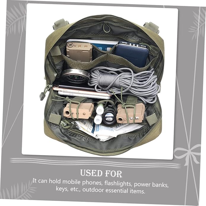 Healeved Men's Tactical Chest Bag Multi-Functional Outdoor Storage Pack Lightweight Waterproof Climbing Bag Phone Holder for Hiking and Cycling