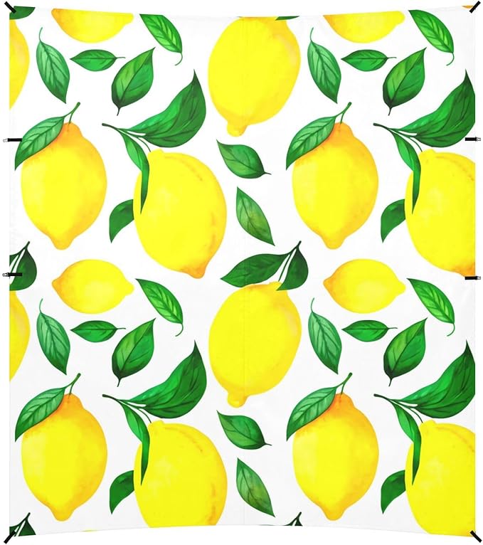 Beach Canopy with Windproof Ropes &amp Sandbags Beach Tent Sun Shade Sun Shelter for Camping Trips Fishing Backyard Fun or Picnics Lemons