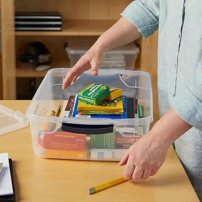 Rubbermaid Latching Plastic Storage Tote 12 Pack