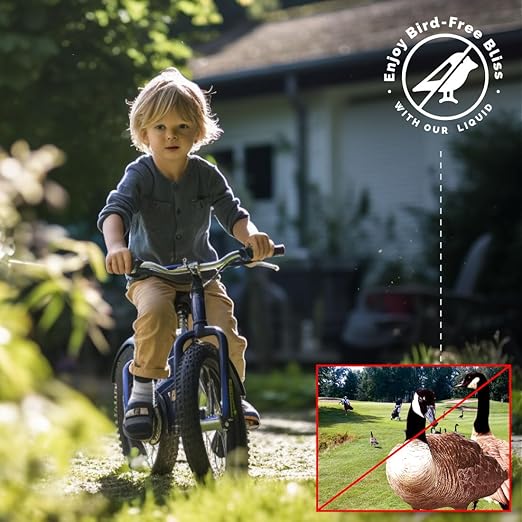 Bird-X Bird Stop Liquid Invisible and Effective Bird Removal Liquid Keep Birds Away Contains Methyl Anthranilate Easy to Apply BS-GAL 1-Gallon