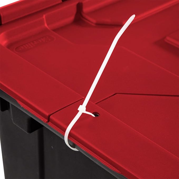 Sterilite 12-Pack 12 Gallon Hinged Lid Industrial Tote Heavy-Duty Plastic Organizer - Stackable Multipurpose Home Storage Bins with Contoured Handles for Garage Basement or Attic Organization