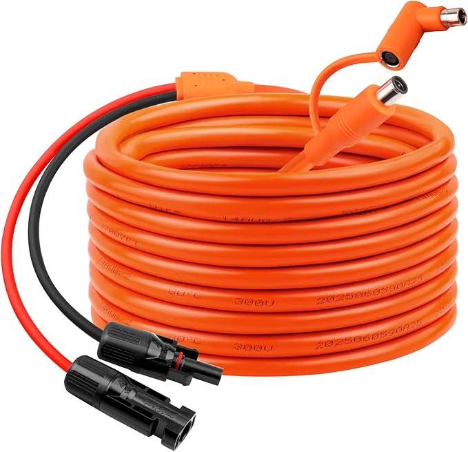 40FT Solar Panel Connectors to DC 8mm Adapter Cable 12AWG+14AWG Solar Cable Cord with DC8020/7909Compatible with Jackery AnkerGZ YetiBLUETT Portable Power StatioSolar Generator